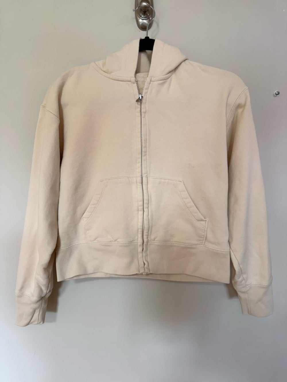 Uniqlo Cropped Zip-up Cotton Sweatshirt